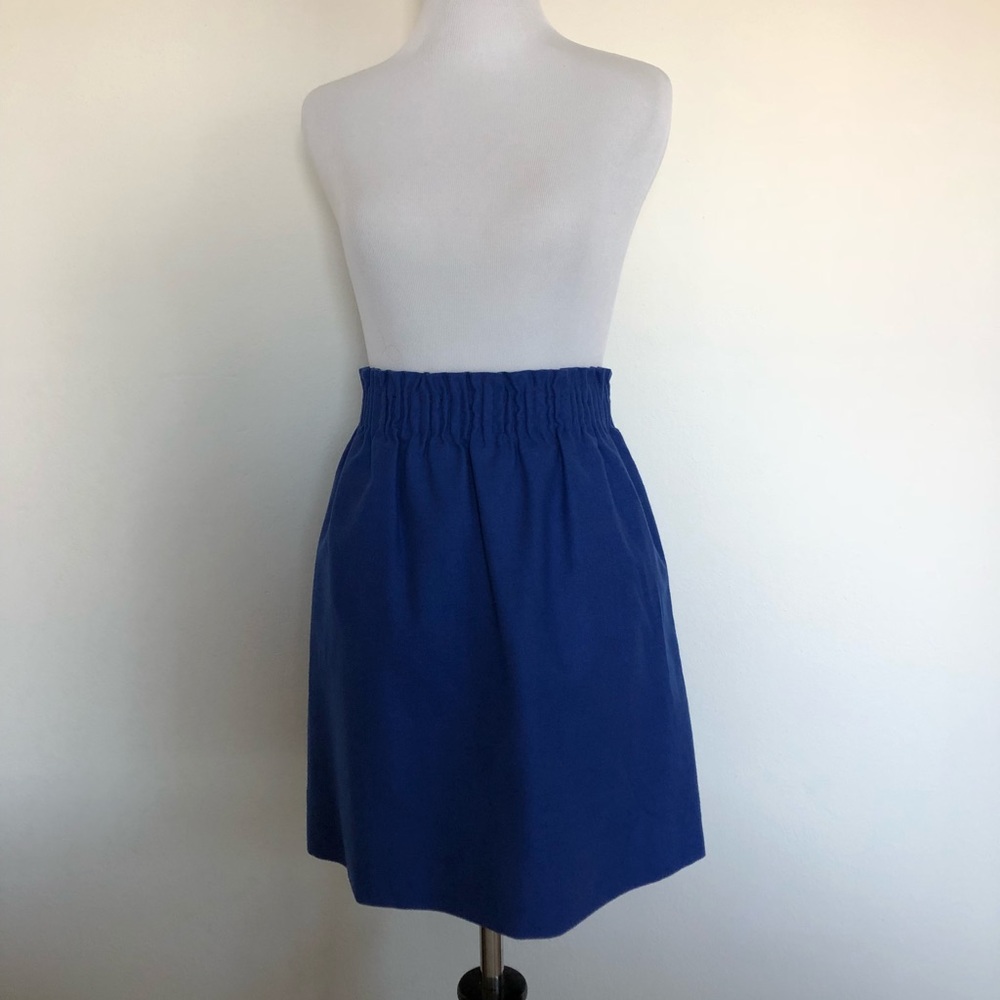 J. Crew cobalt midi skirt with elastic waist